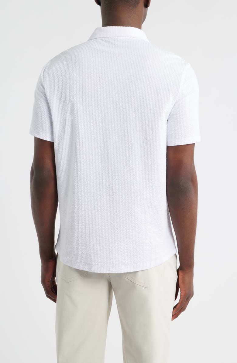 Robert Barakett Manny Short Sleeve Knit Button-Up Shirt, Alternate, color, White