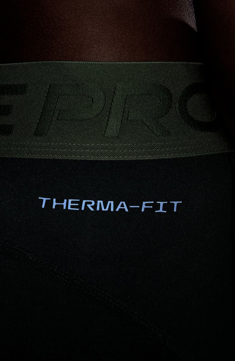 Nike Kids' Therma-FIT Sport Leggings, Alternate, color, Vintage Green/ Oil Green