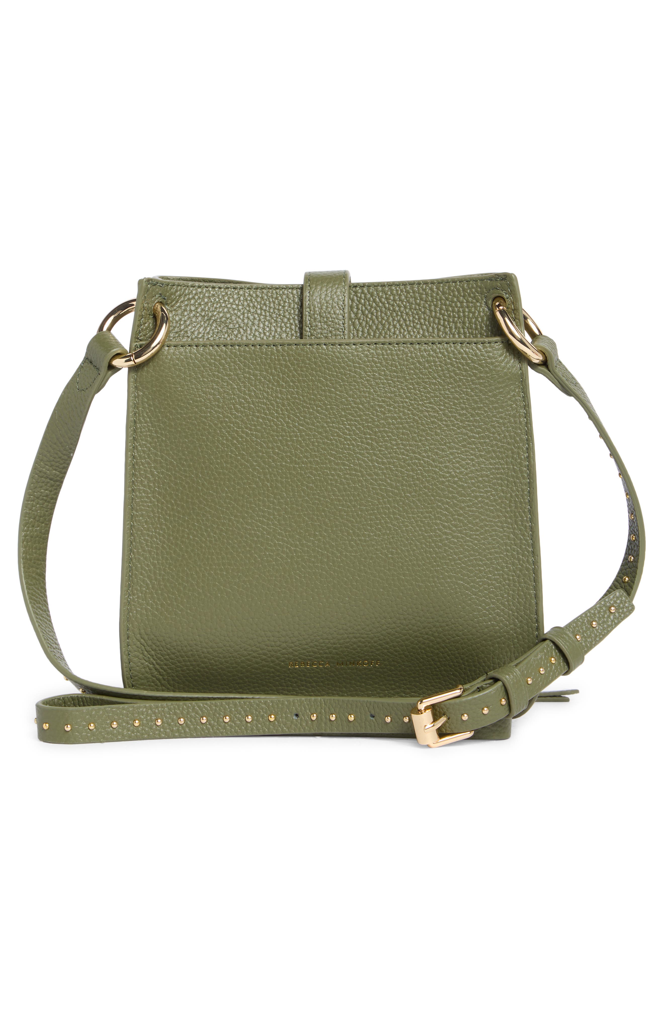 Rebecca Minkoff Megan Mini Studded Leather Crossbody Bag, Alternate, color, 