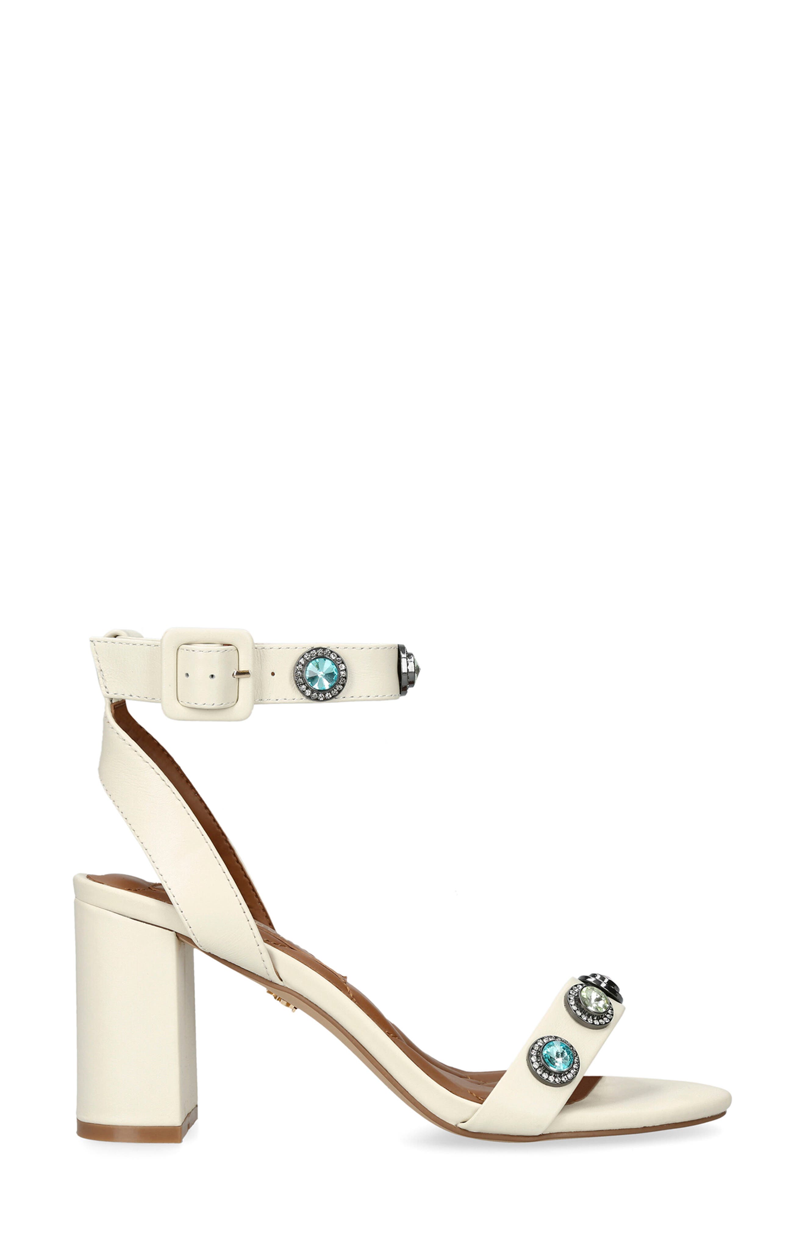 Kurt Geiger London Octavia Ankle Strap Sandal, Alternate, color, Bone/Comb