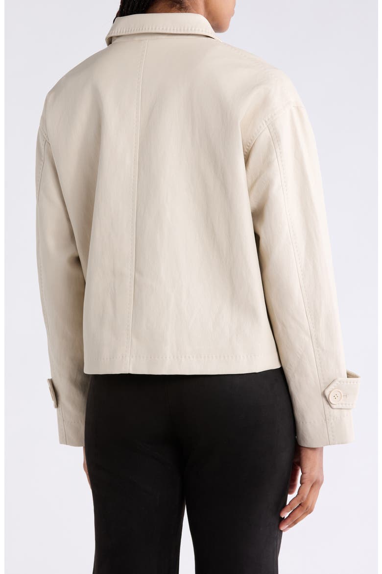 Faux Leather Crop Jacket, Alternate, color, OYSTER