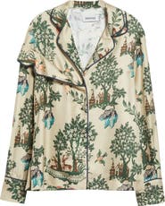MONSE Deconstructed Silk Pajama Top