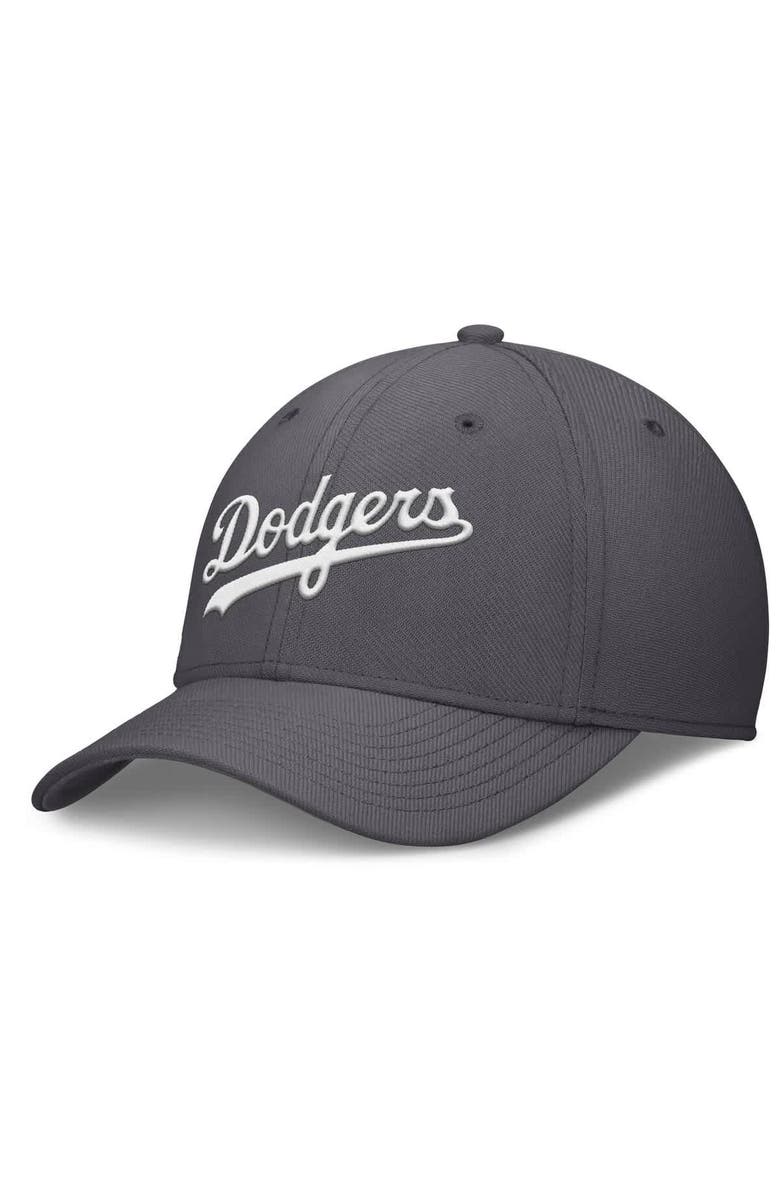 Nike Men's Nike  Gray Los Angeles Dodgers Swoosh Performance Flex Hat, Main, color, 