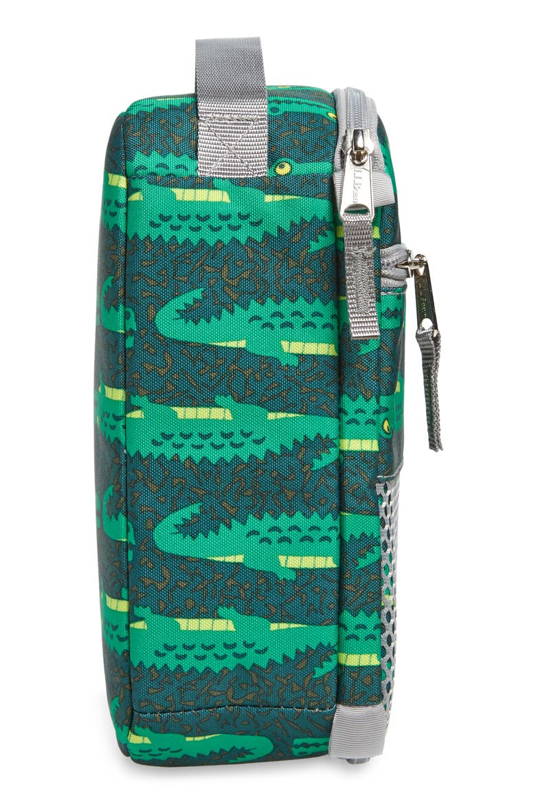 Kids' Print Lunch Box, Alternate, color, DARKEST GREEN GATOR