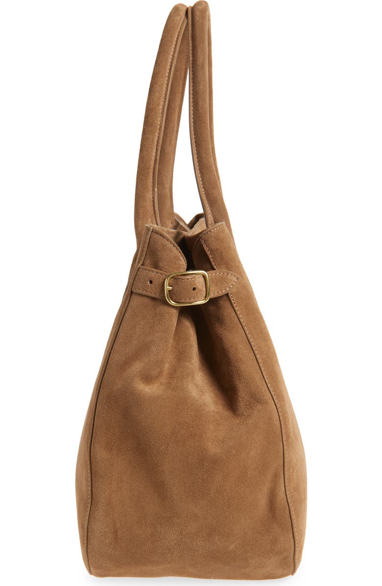 Reformation Large Patrizia Suede Satchel, Alternate, color, Farro Suede