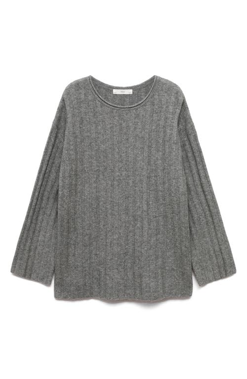 Mango Knitted Pyjama Trousers Medium Heather Grey In Medium Heather Grey