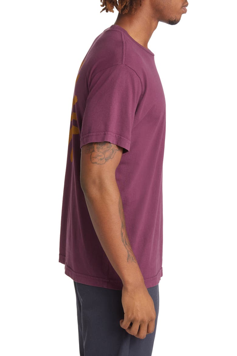 Men's Flower Icon Organic Cotton Graphic Tee, Alternate, color, BEETROOT