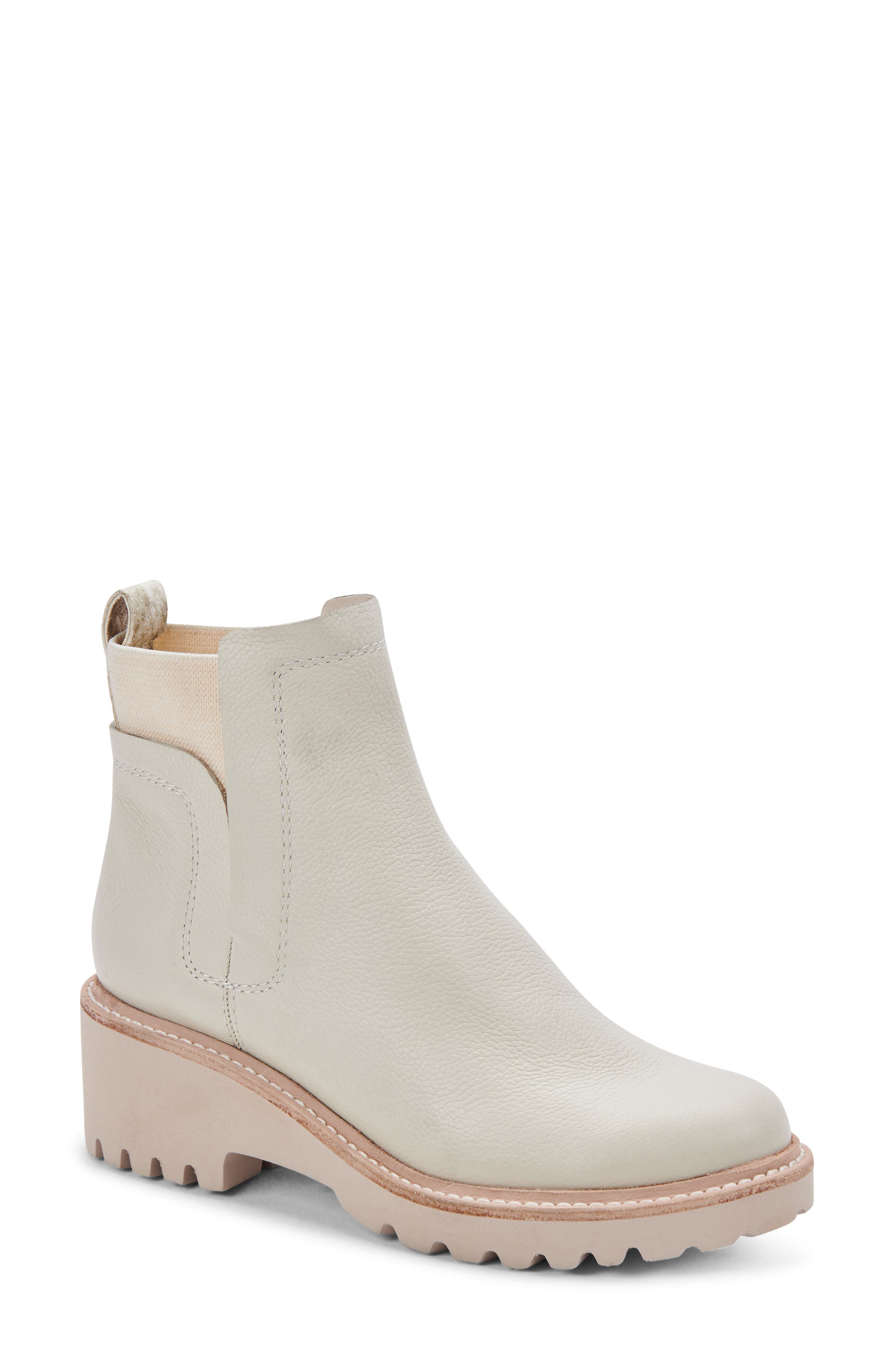 Huey H2O Waterproof Bootie, Main, color, OFF WHITE LEATHER