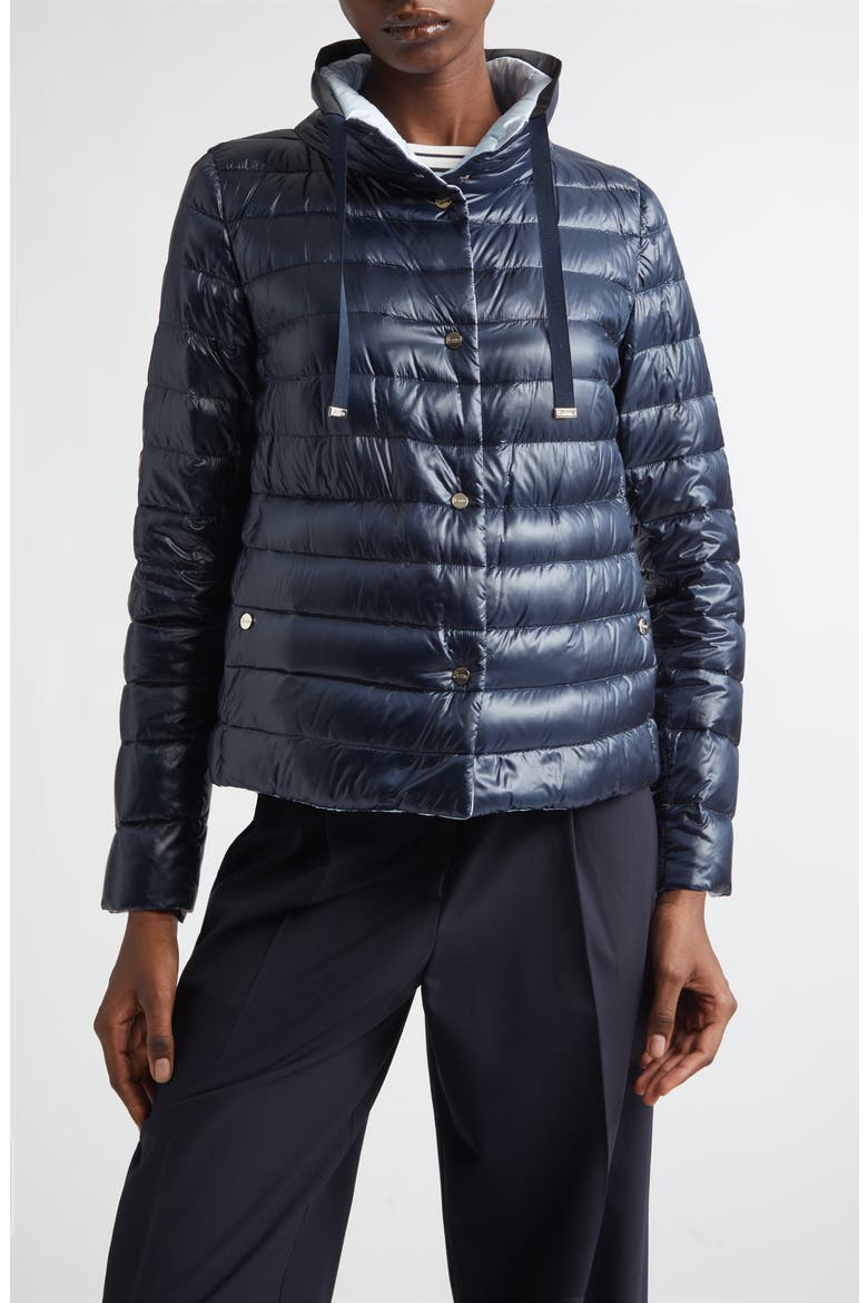 Ultralight Reversible Down Jacket, Main, color, 9290 NAVY TO PEARL GREY
