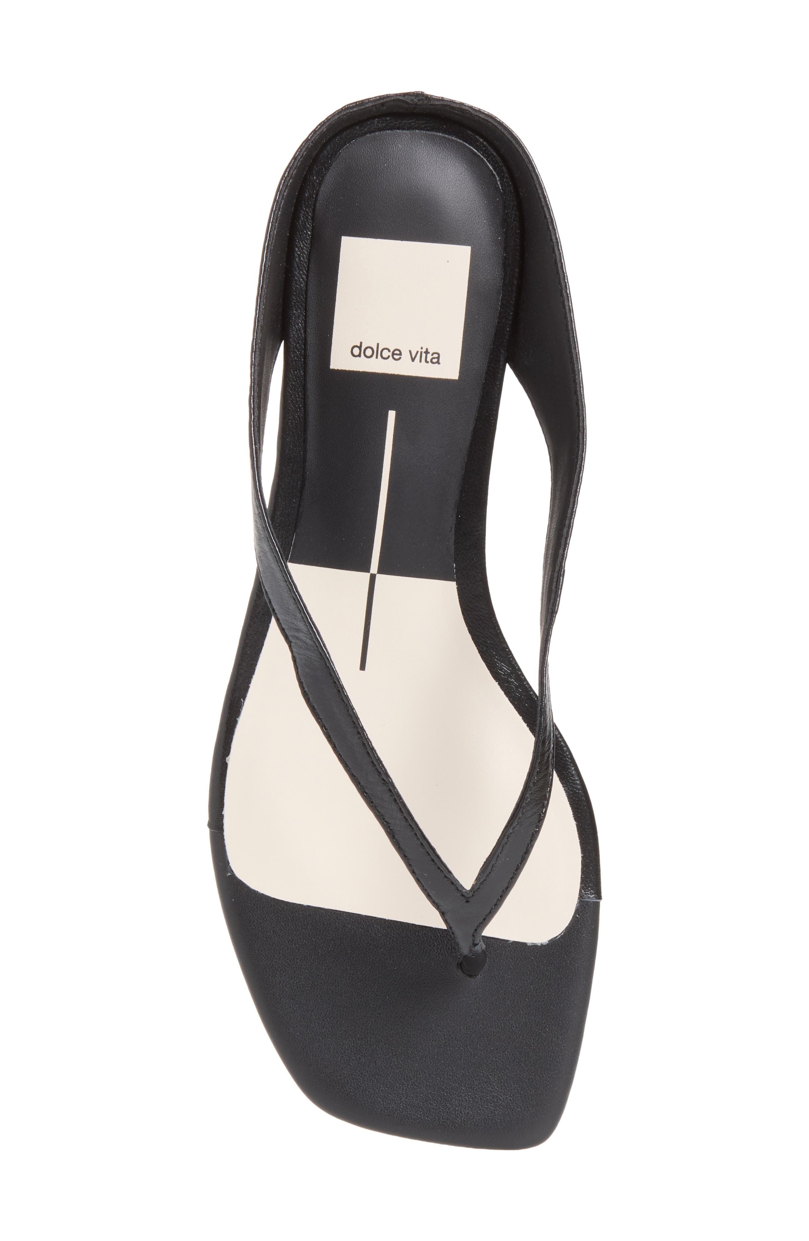 Gizel Wedge Thong Sandal, Alternate, color, BLACK LEATHER