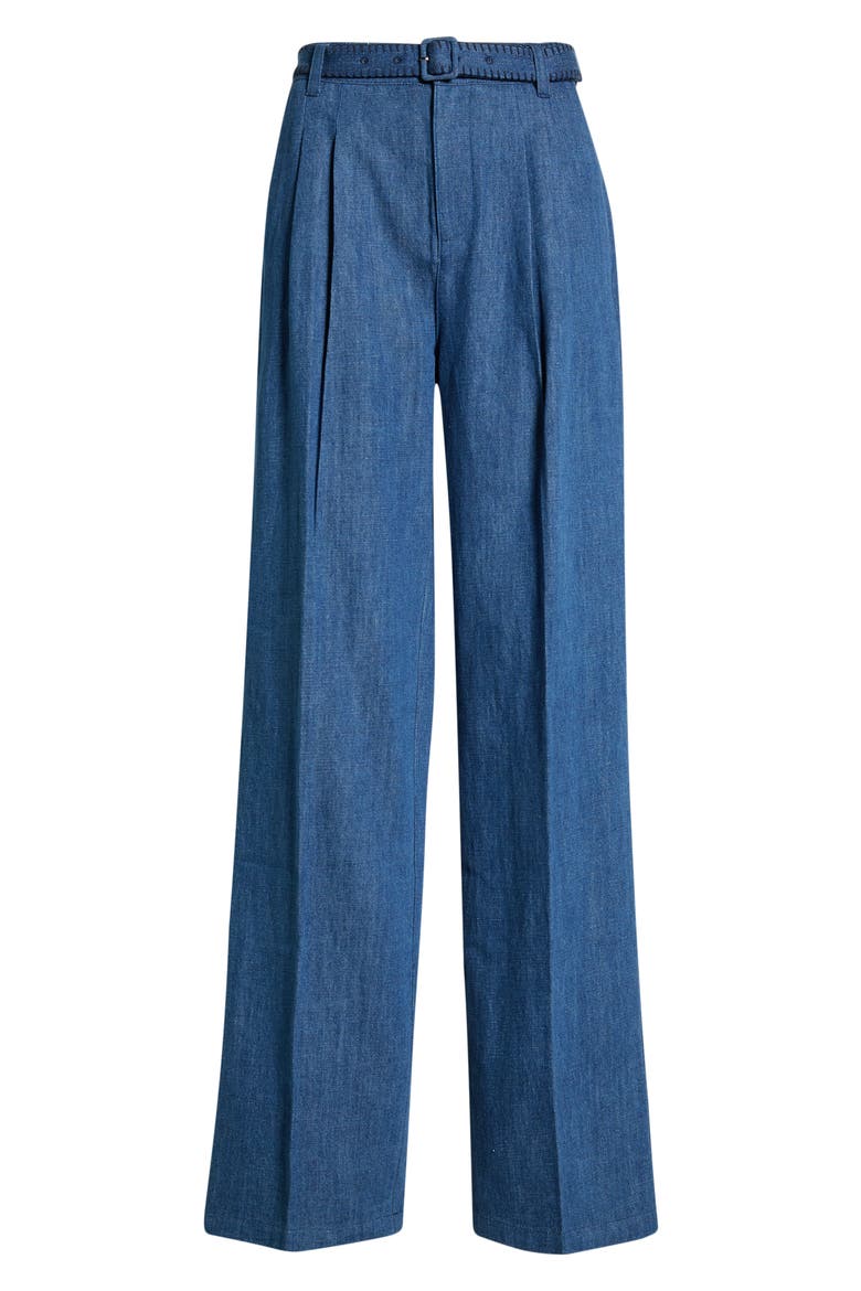 Acacia High Waist Belted Jeans, Alternate, color, TIDEPOOL