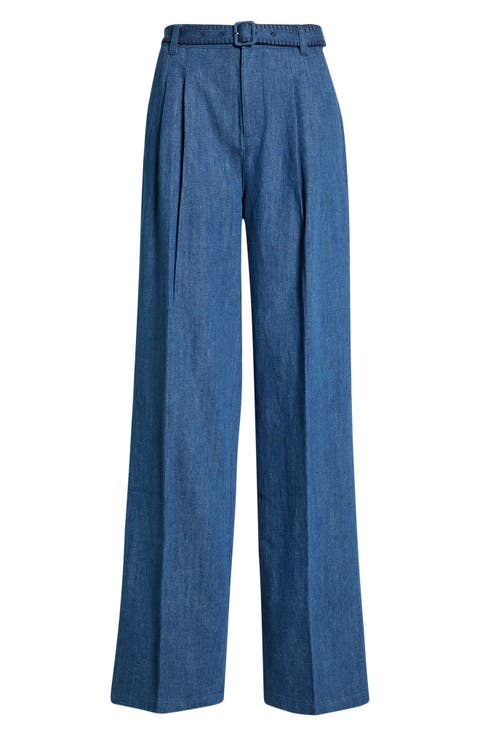 Acacia High Waist Belted Jeans (Tidepool)