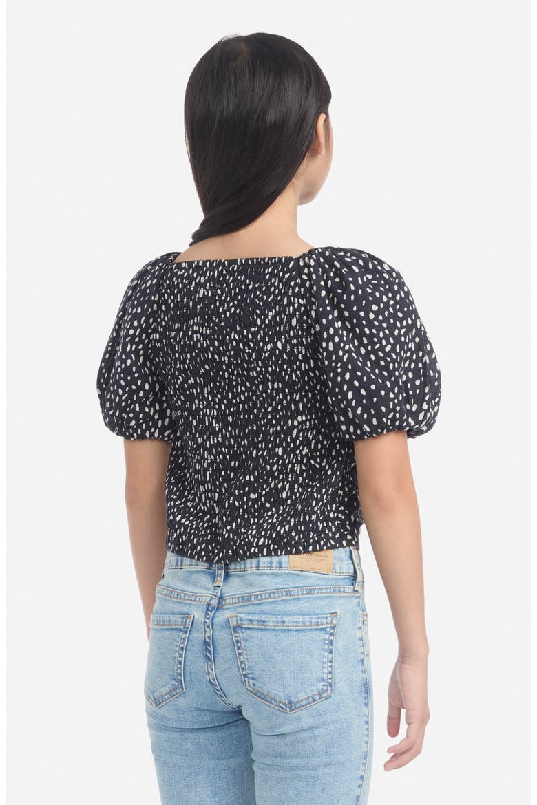 Kids' Emerson Puff Sleeve Top, Alternate, color, ANTHRACITE