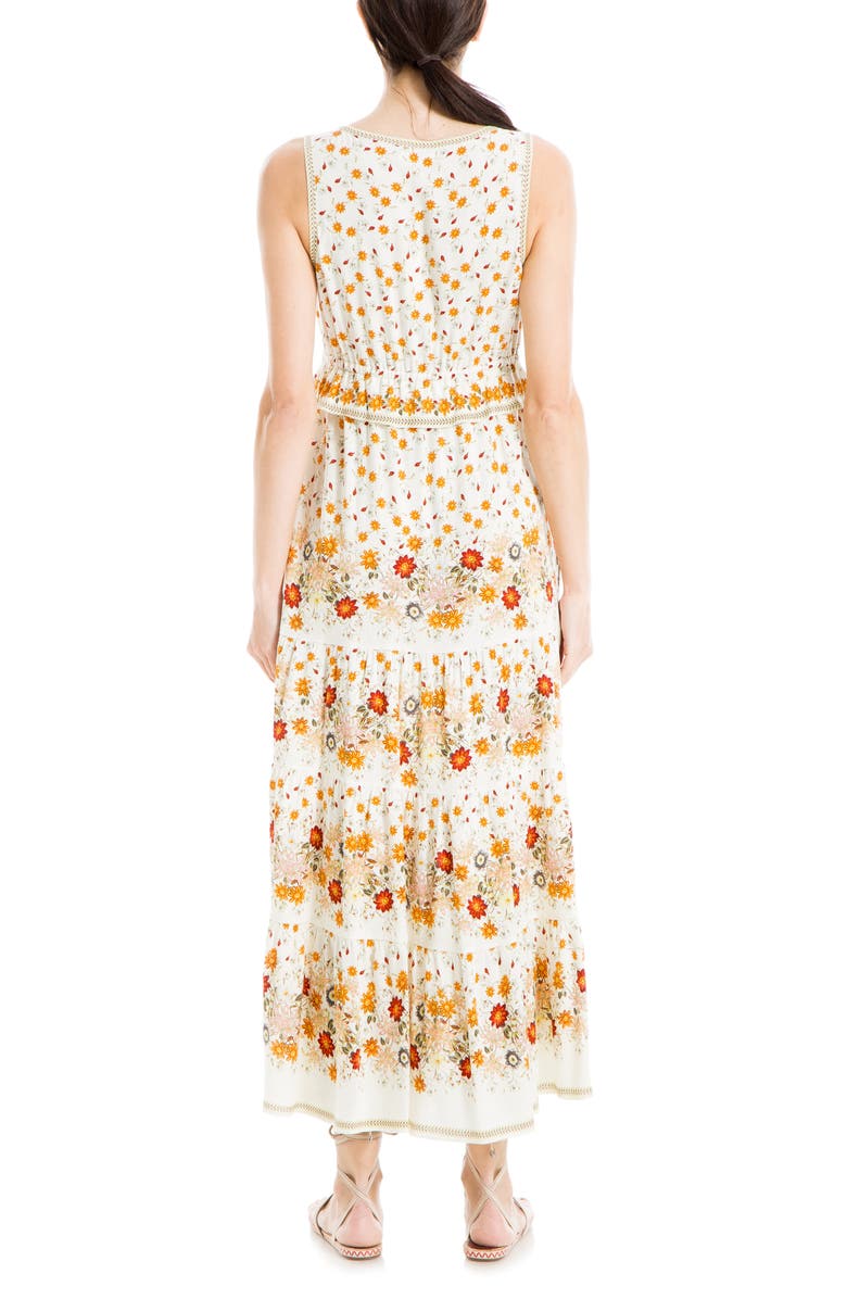 MAX STUDIO V-Neck Peplum Maxi Dress, Alternate, color, 