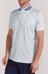 Redvanly Langham Print Stripe Collar Polo