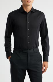 1863 by Eterna Jersey Slim Fit Dress Shirt