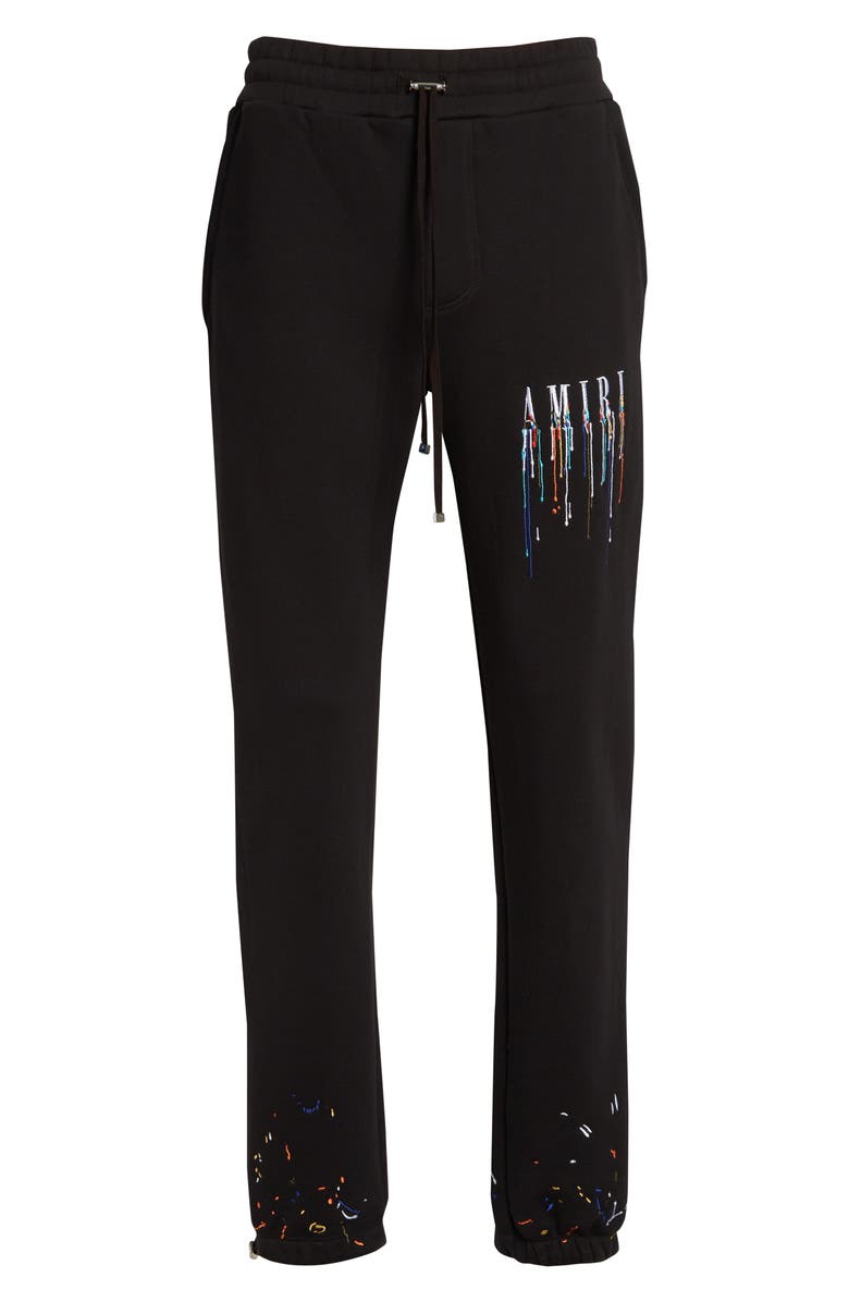 AMIRI Paint Drip Embroidered Logo Sweatpants, Alternate, color,
