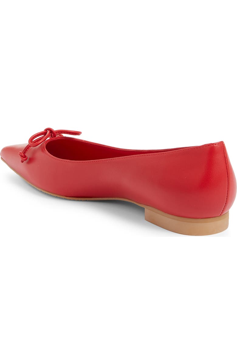 Stuart Weitzman Landon Pointed Toe Ballet Flat, Alternate, color, Cherry