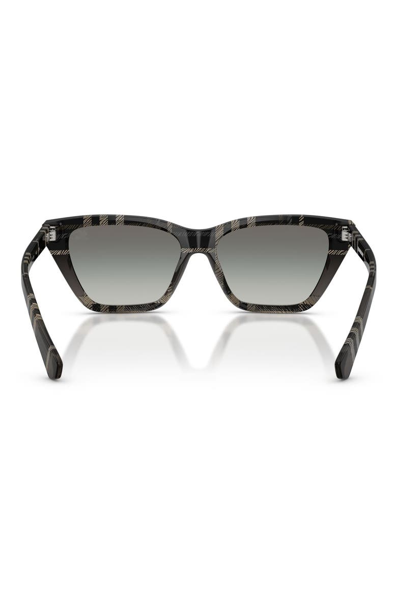 54mm Cat Eye Sunglasses, Alternate, color, CHECK GRADIENT GREY
