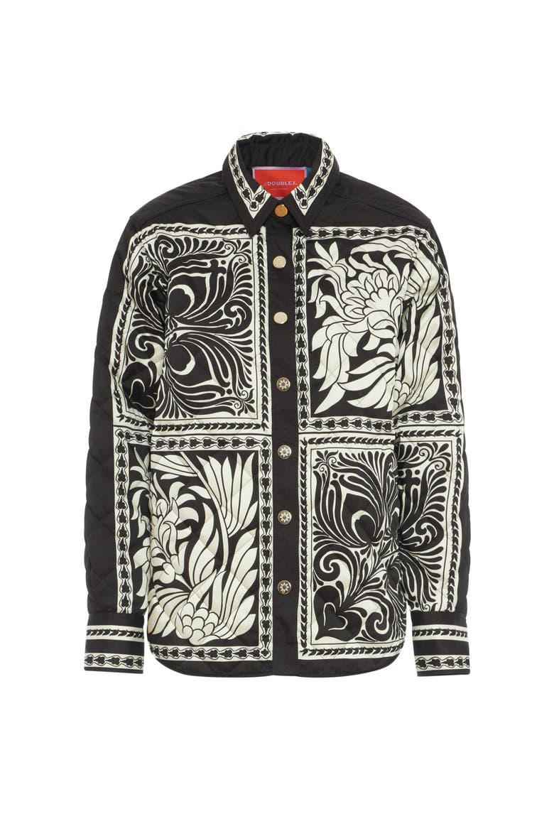 Iris Shirt Jacket, Alternate, color, Mix Tiles Placée Black