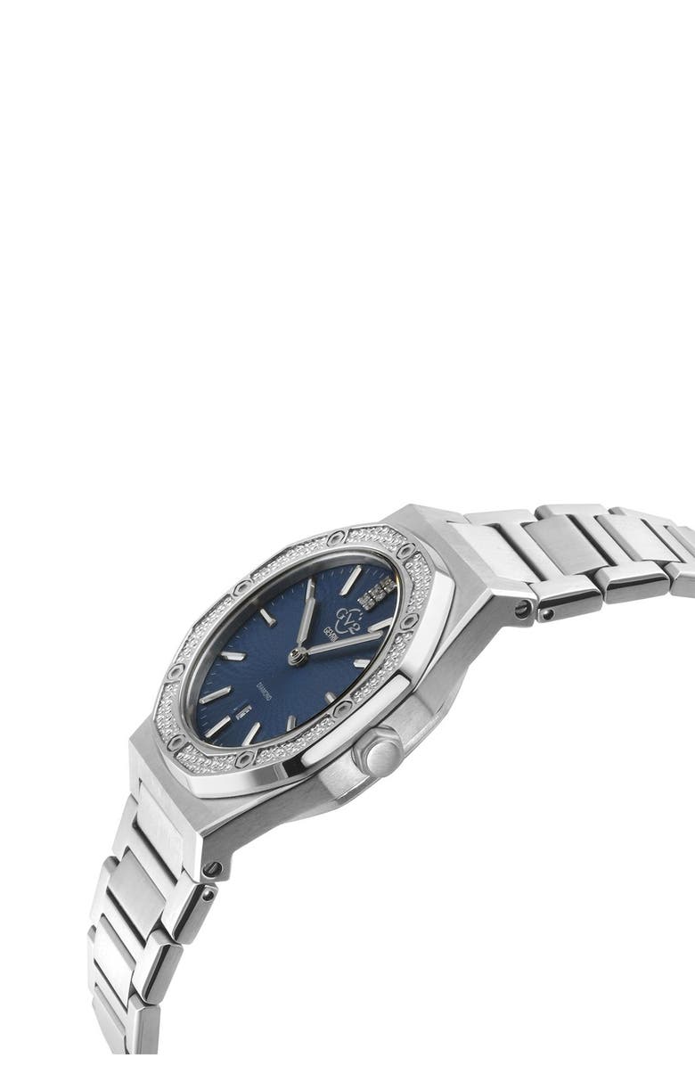 GV2 Palmanova Diamond Bracelet Watch, 44mm, Alternate, color, Silver