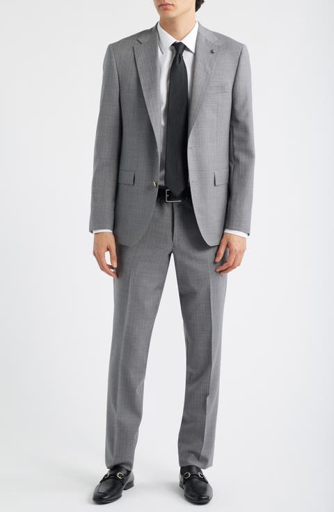 Exprit Dark Light Grey Mélange Wool Suit
