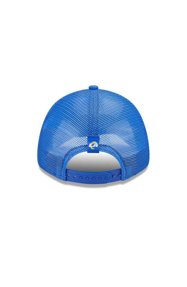 New Era Women's New Era Royal Los Angeles Rams Team Trucker 9FORTY Snapback Hat, Alternate, color,