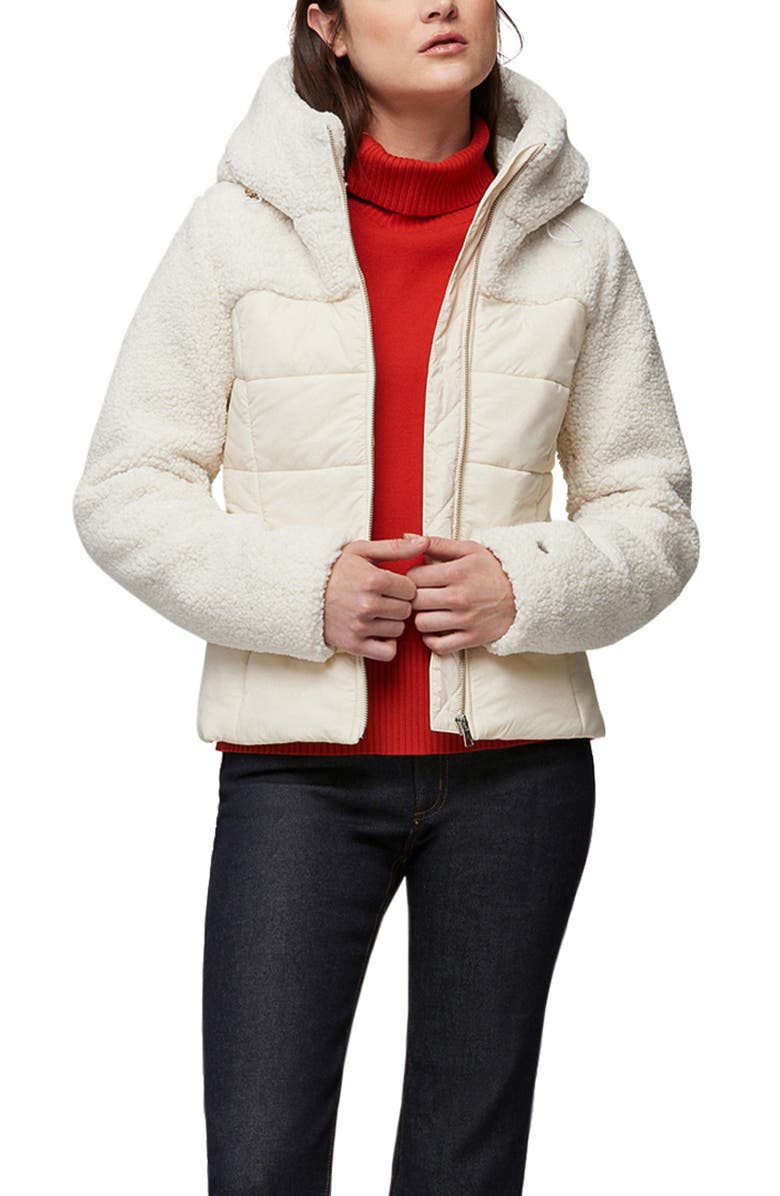 Soia & Kyo Liliane Mixed Media Faux Shearling Jacket, Alternate, color, 