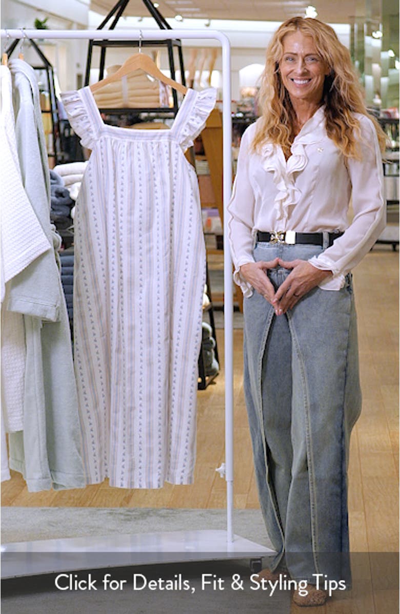 Clara Cotton Twill Nightgown, sales video thumbnail