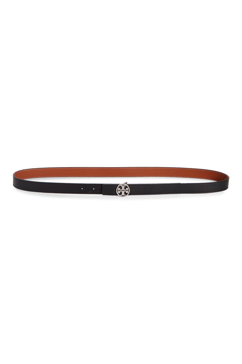 Miller 1-Inch Reversible Logo Belt, Main, color, BLACK / CLASSIC CUOIO / SILVER