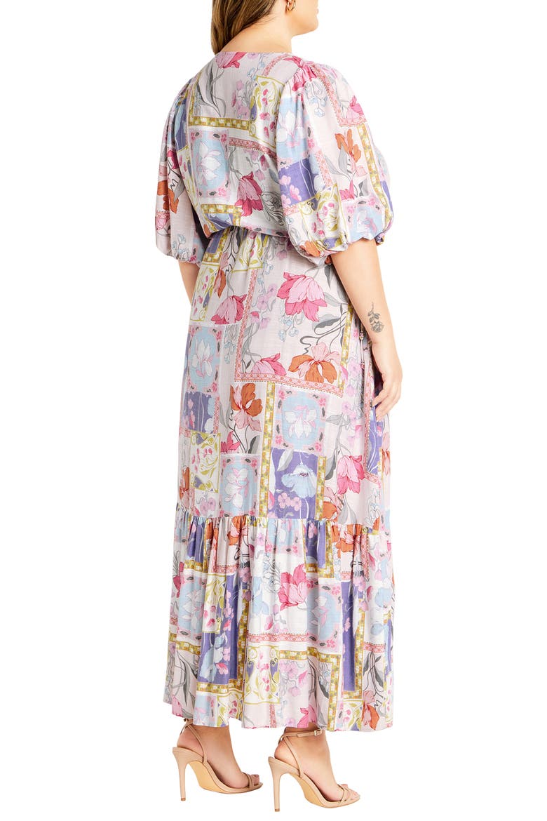 Flirtini Floral Print Maxi Dress, Alternate, color, FLIRTINI