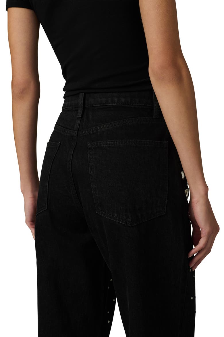 The Harlowe Stone Embellished High Waist Wide Leg Jeans, Alternate, color, CONSTELLATION