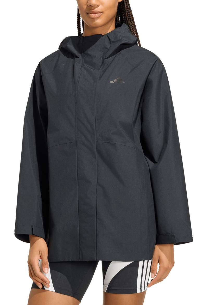Essentials Rain Parka, Main, color, BLACK
