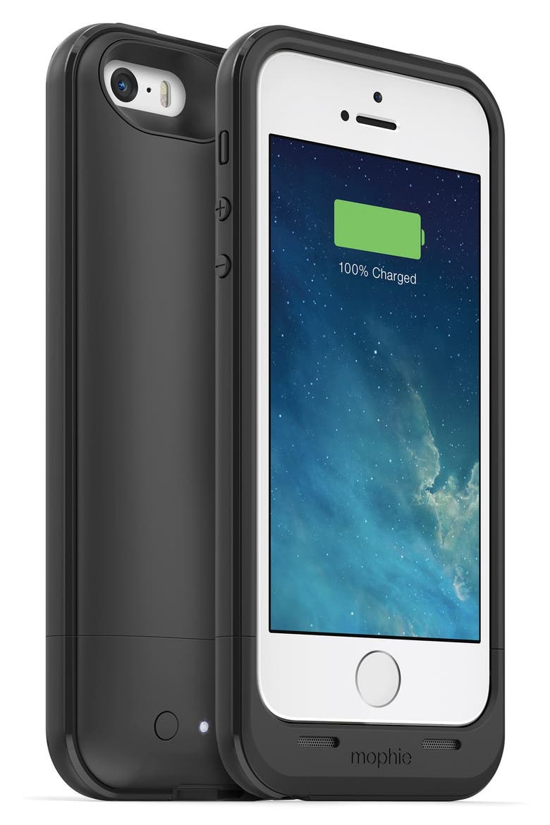 'juice pack plus' iPhone 5/5s charging case, Main, color, BLACK