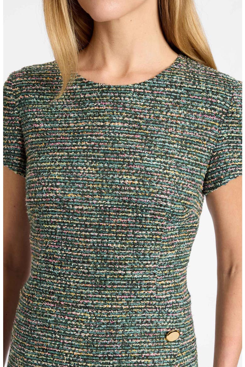 Loni A-Line Short Sleeve Dress, Alternate, color, Evergreen