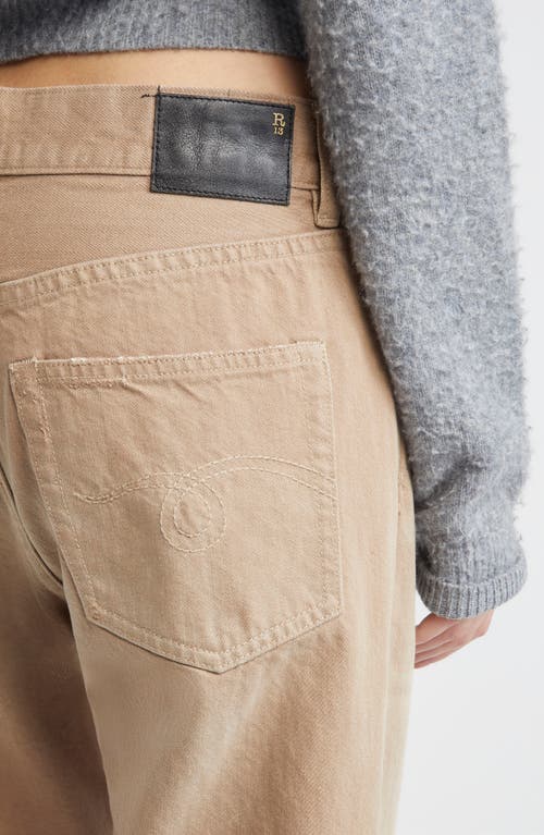 R13 Distressed Boyfriend Jeans In Neutral