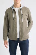 johnnie-O Jersey Hooded Shirt Jacket