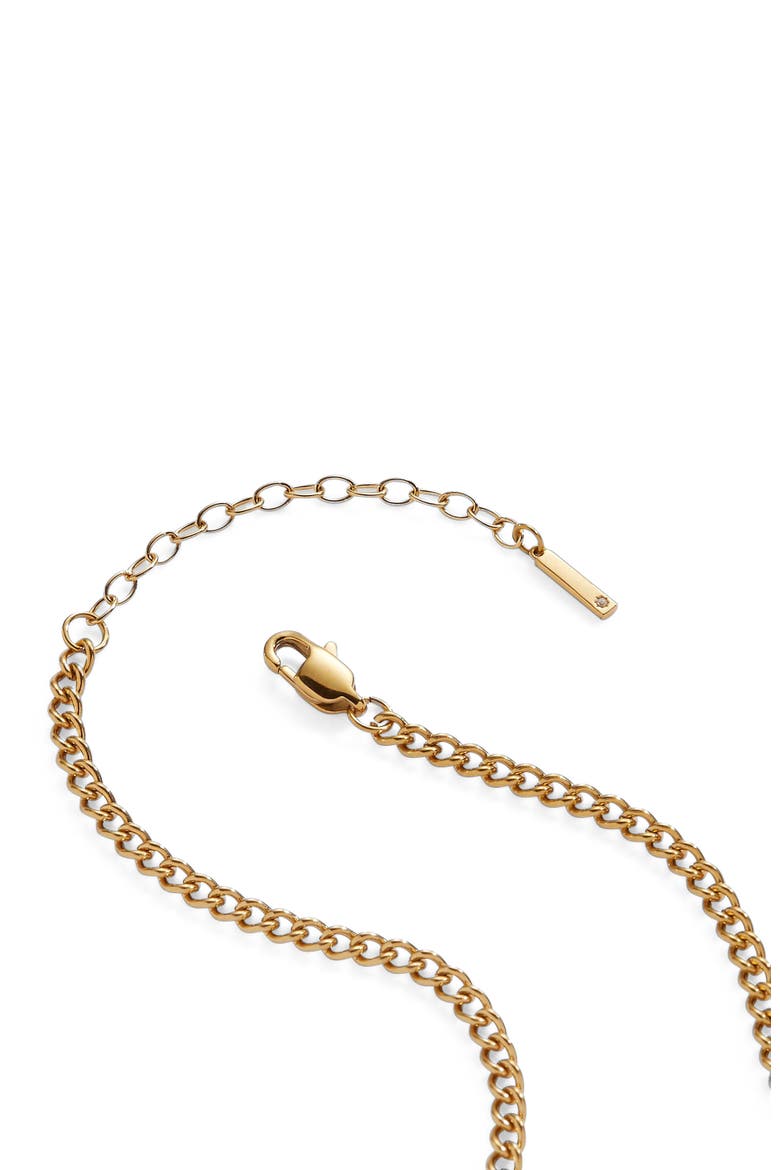 Mama Curb Chain Necklace, Alternate, color, Gold
