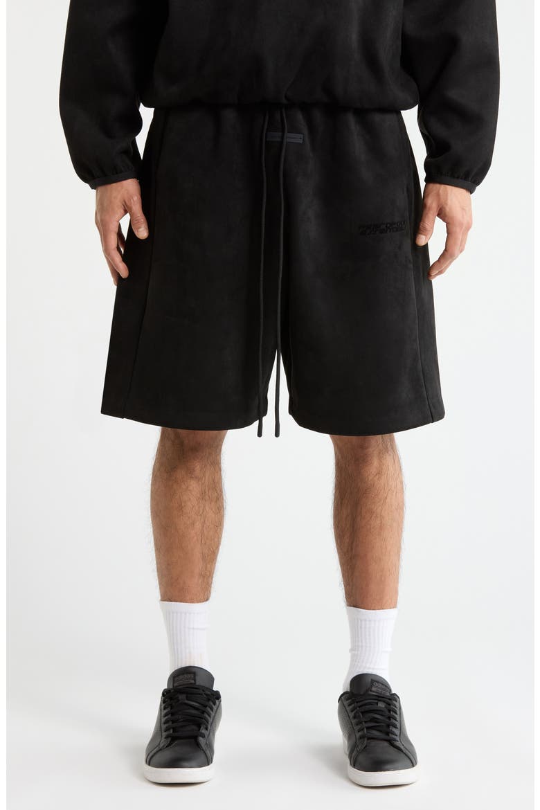 Relaxed Fleece Sweat Shorts, Main, color, VINTAGE BLACK