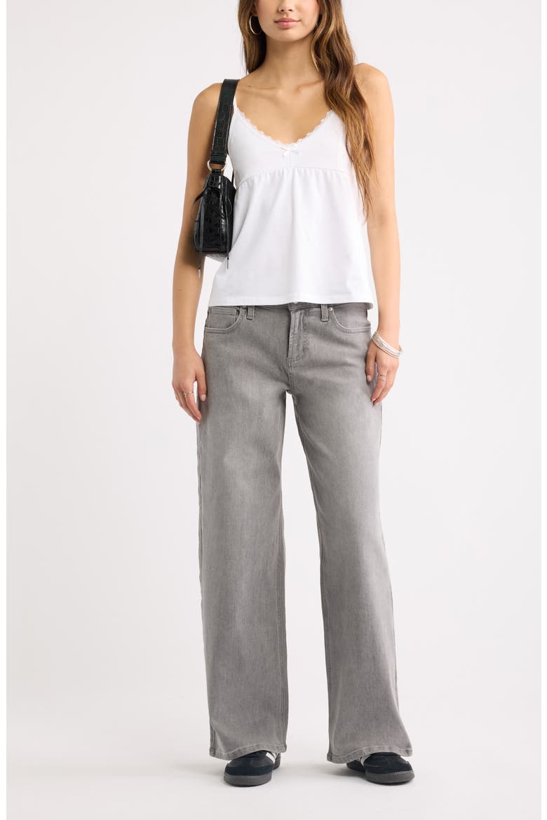 Low Rise Baggy Wide Leg Jeans, Alternate, color, CENTURY GREY WASH