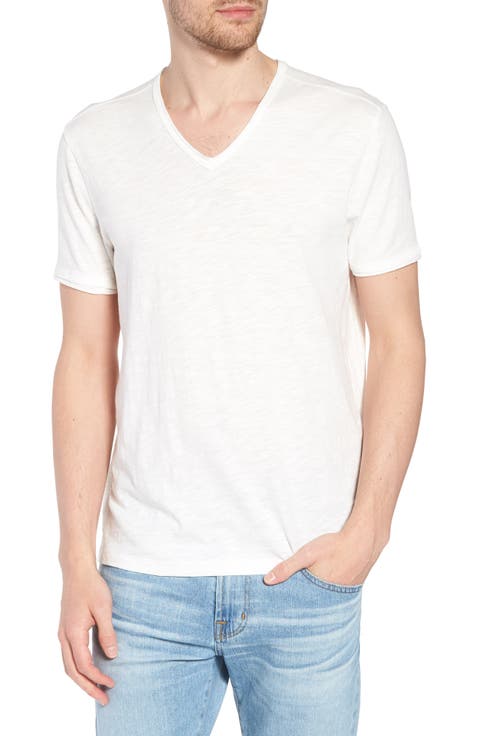Slim Fit Slub Jersey V-Neck T-Shirt