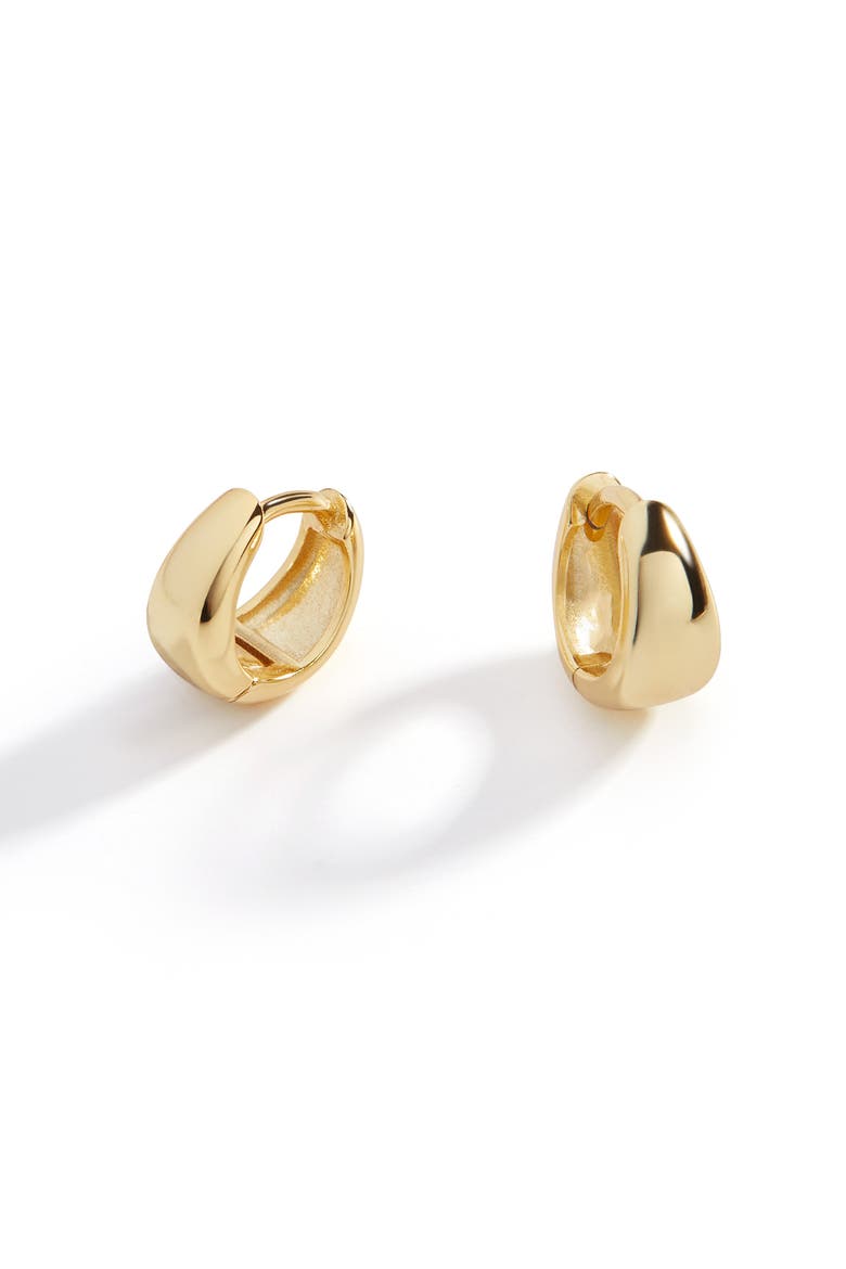 Teardrop Huggie Hoop Earrings, Main, color, 18k Gold Over Sterling Silver