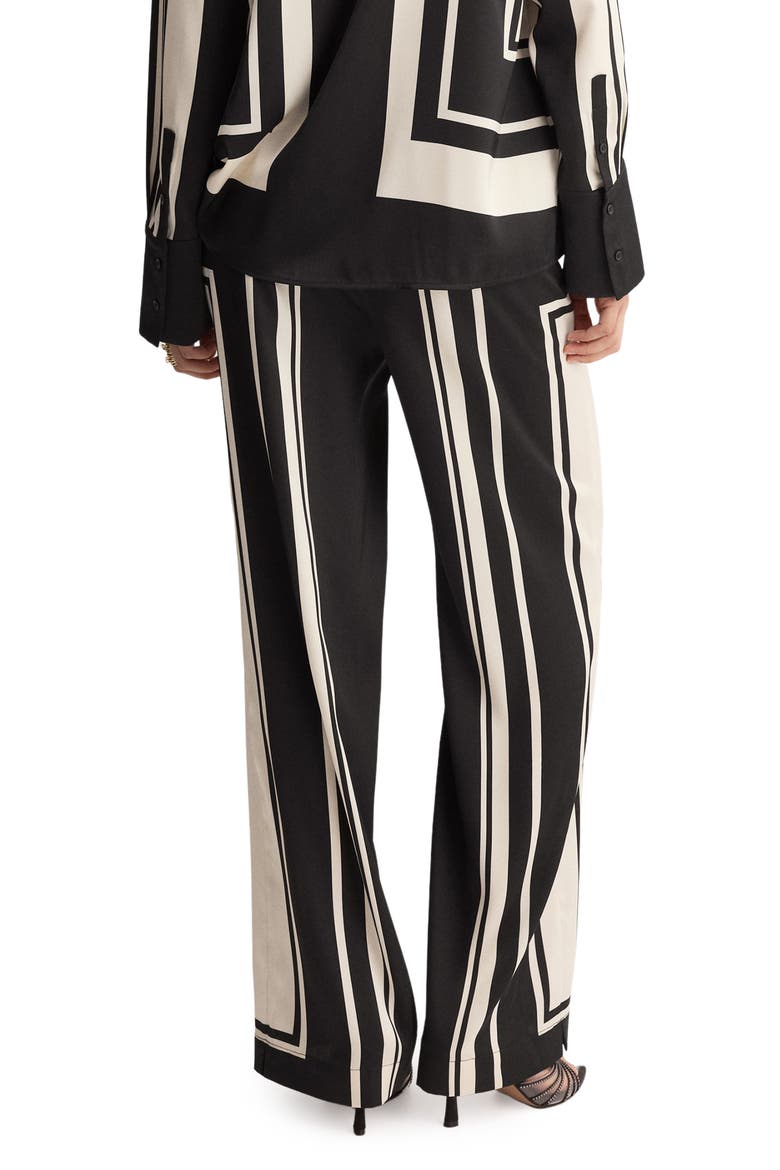 Satin Wide Leg Pants, Alternate, color, BLACK