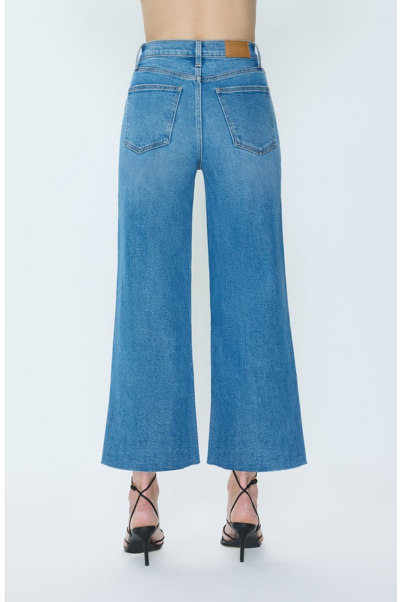 Lana Raw Hem Ankle Wide Leg Jeans, Alternate, color, WILD HEART