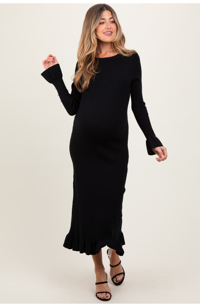 PinkBlush Ribbed Knit Bow Back Maxi Dress, Alternate, color,