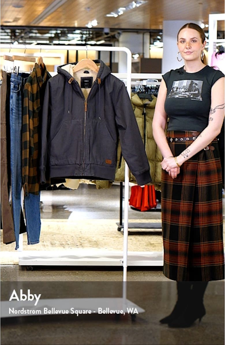 Chain Mail Hooded Canvas Jacket with Faux Shearling Lining, sales video thumbnail