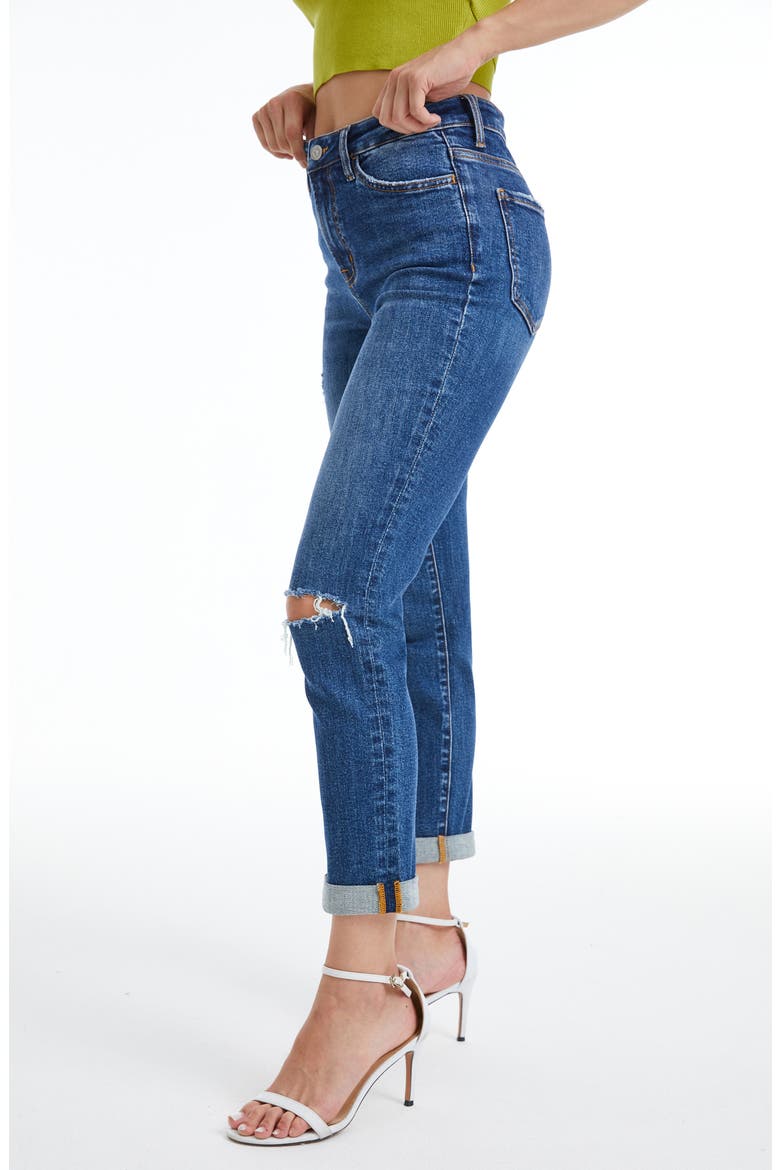 High Waist Ripped Straight Leg Jeans, Alternate, color, MILLYROCK