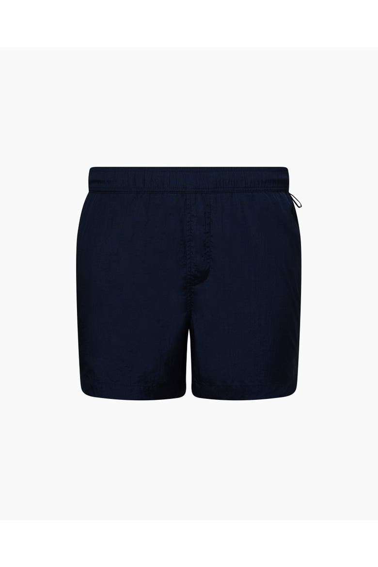 Nylon Crinkle 5" Swim Trunk, Alternate, color, DEEP NAVY