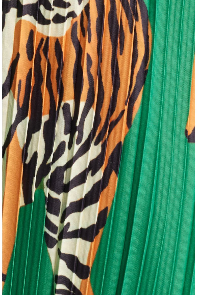 The Show Must Go On Pleated Shirt & Pants Set, Alternate, color, TIGER TALES GREEN