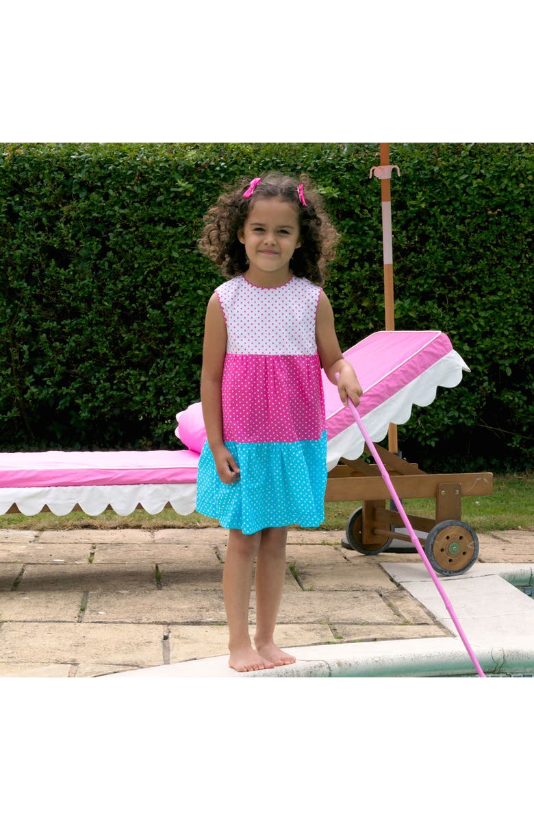 Rachel Riley Polka Dot Tiered Dress, Alternate, color,